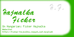 hajnalka ficker business card